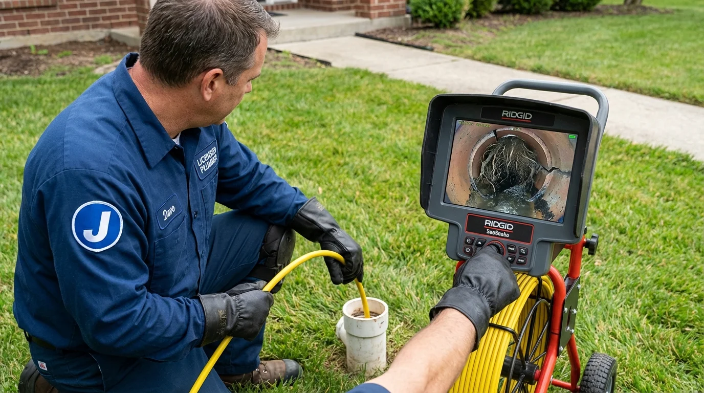 Sewer camera inspection being performed by Johns Plumbing LLC in Moorcroft
